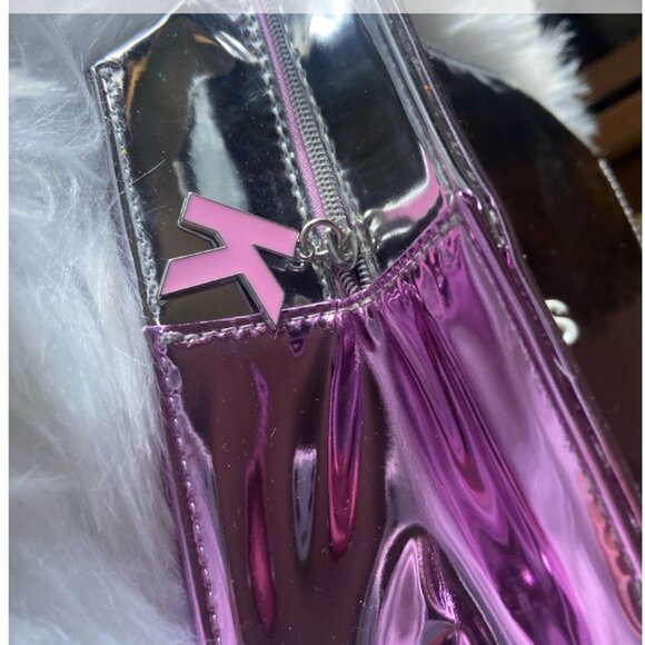 Kosas Purple & Silver Ombré Zip Makeup Cosmetics Travel Bag‎ Pouch - Picture 4 of 6